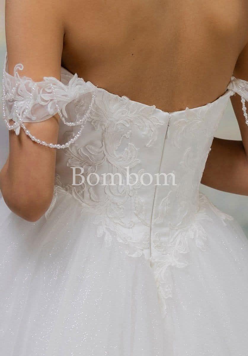 Vestido de novia blanco corte a - Imagen 5