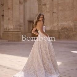 Vestido de novia blanco falda desmontable veni infantino 63075 - Imagen 1