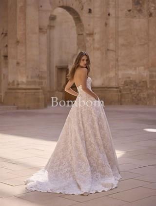 Vestido de novia blanco falda desmontable veni infantino 63075 - Imagen 1