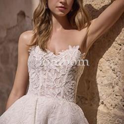 Vestido de novia blanco falda desmontable veni infantino 63075 - Imagen 2