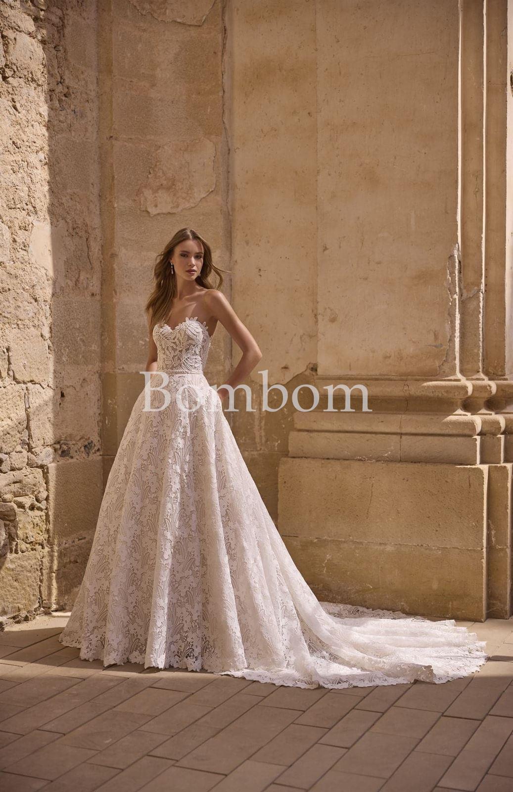 Vestido de novia blanco falda desmontable veni infantino 63075 - Imagen 3