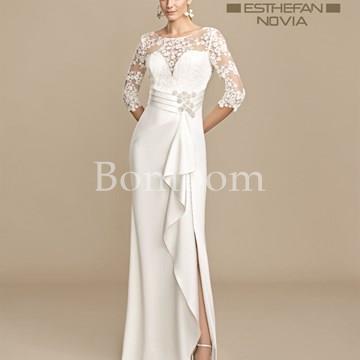 Vestido de novia con mangas - Imagen 1