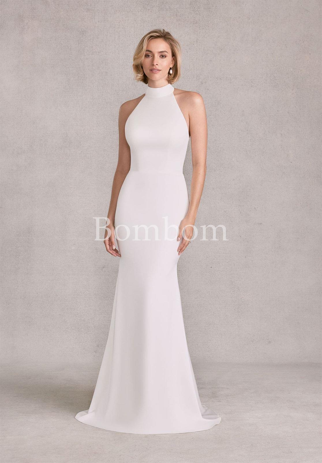 Vestido de novia cuello halter 15101 - Imagen 2