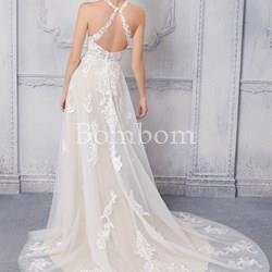 Vestido de novia cuello halter - Imagen 2