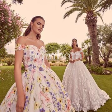 Vestido de novia flores multicolor modelo #Zamora - Imagen 2