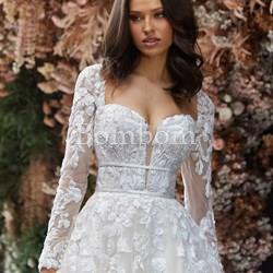 Vestido de novia Judith desmontable se saca las mangas - Imagen 1