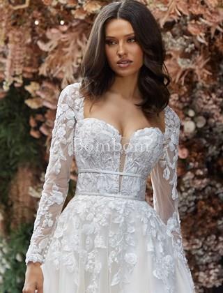 Vestido de novia Judith desmontable se saca las mangas - Imagen 1