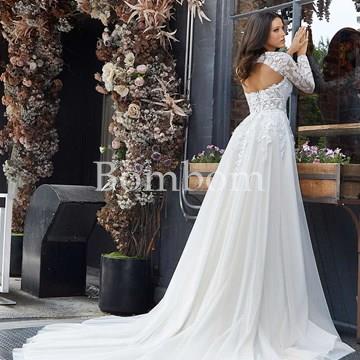 Vestido de novia Judith desmontable se saca las mangas - Imagen 2