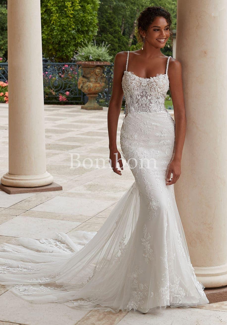 Encaje Vestidos Corte Sirena De Fiesta Vestido Novia Sirena Encaje