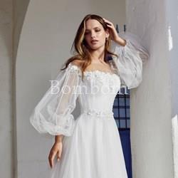 #vestido de novia veni infantino , mangas extraibles - Imagen 1