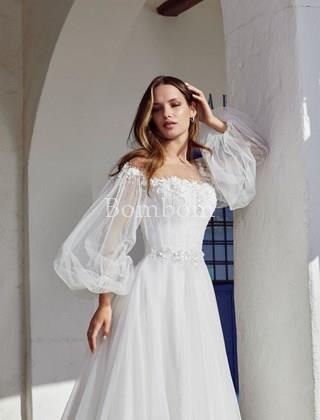 #vestido de novia veni infantino , mangas extraibles - Imagen 1