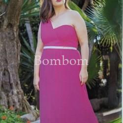 Vestido largo Celestina ref 5021 talla hasta 64 fucsia , azul y rojo - Imagen 1