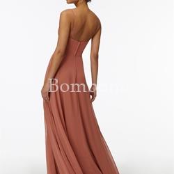 Vestido largo ceremonia color chocolate - Imagen 2