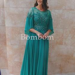 Vestido largo ceremonia color verde - Imagen 1