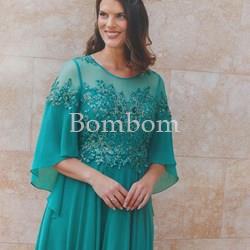 Vestido largo ceremonia color verde - Imagen 2