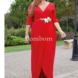 vestido largo con mangas talla grande hasta 64 - Imagen 1