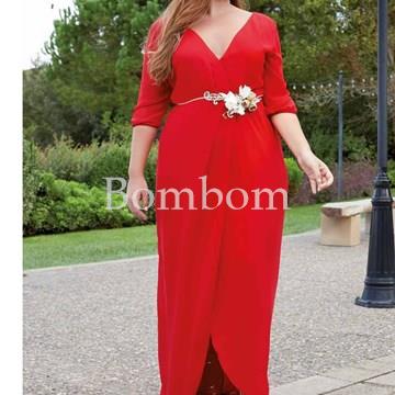vestido largo con mangas talla grande hasta 64 - Imagen 1