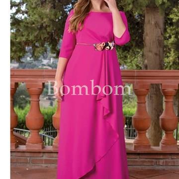 vestido largo con mangas talla grande hasta 64 - Imagen 1