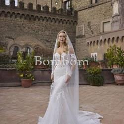 Vestido largo de novia corte sirena - Imagen 1