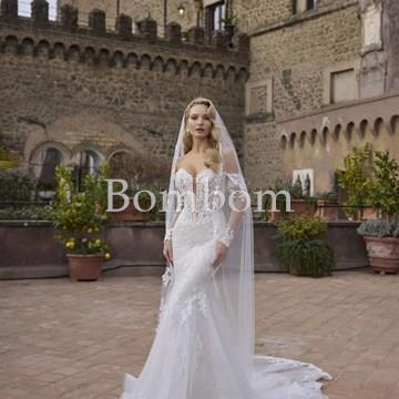Vestido largo de novia corte sirena - Imagen 1