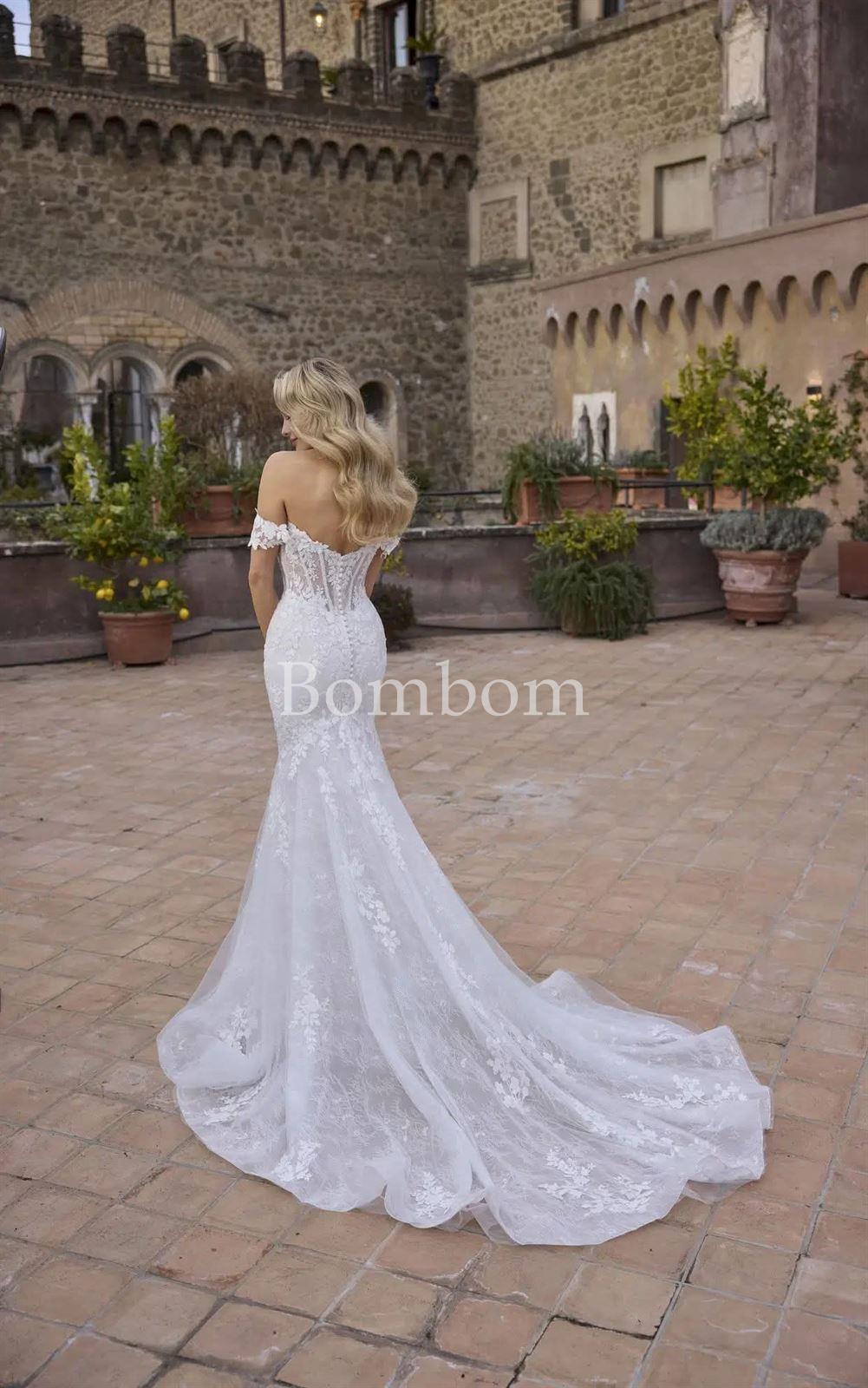 Vestido largo de novia corte sirena - Imagen 2
