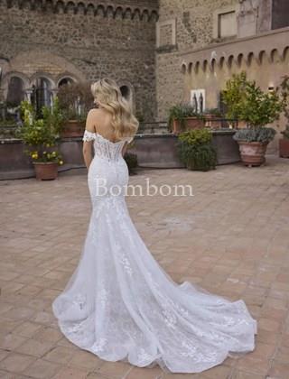 Vestido largo de novia corte sirena - Imagen 2