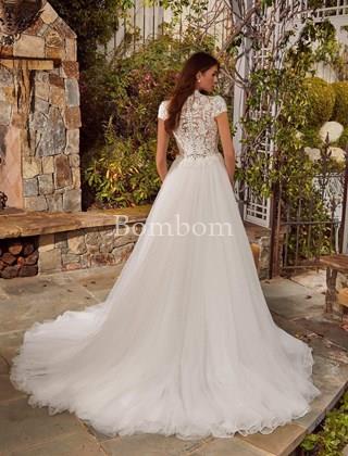 Vestido largo de novia Raquel talla extra grande - Imagen 1