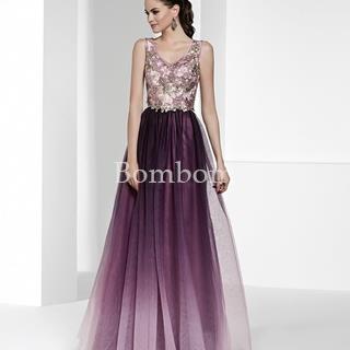 #Vestido largo gasa madrina  juvenil - Imagen 1