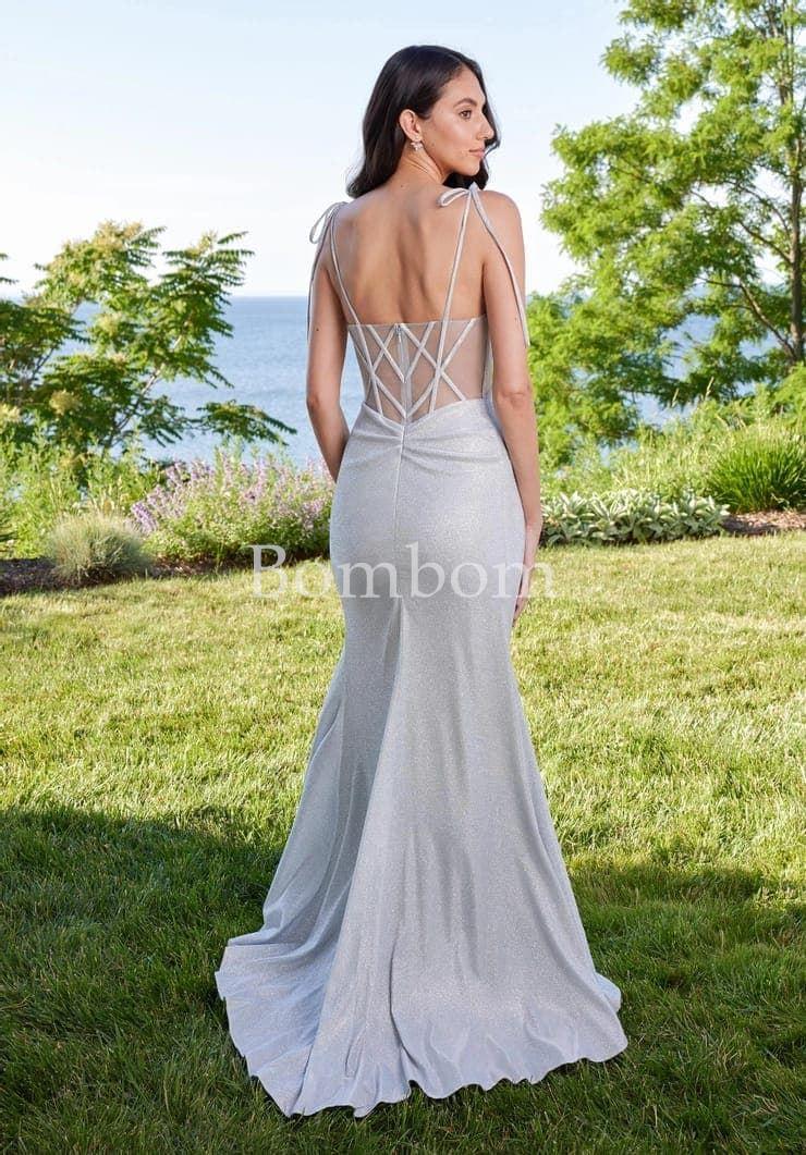#Vestido largo gris plata - Imagen 2