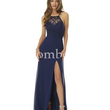 Vestido largo halter disponible marron - Imagen 1