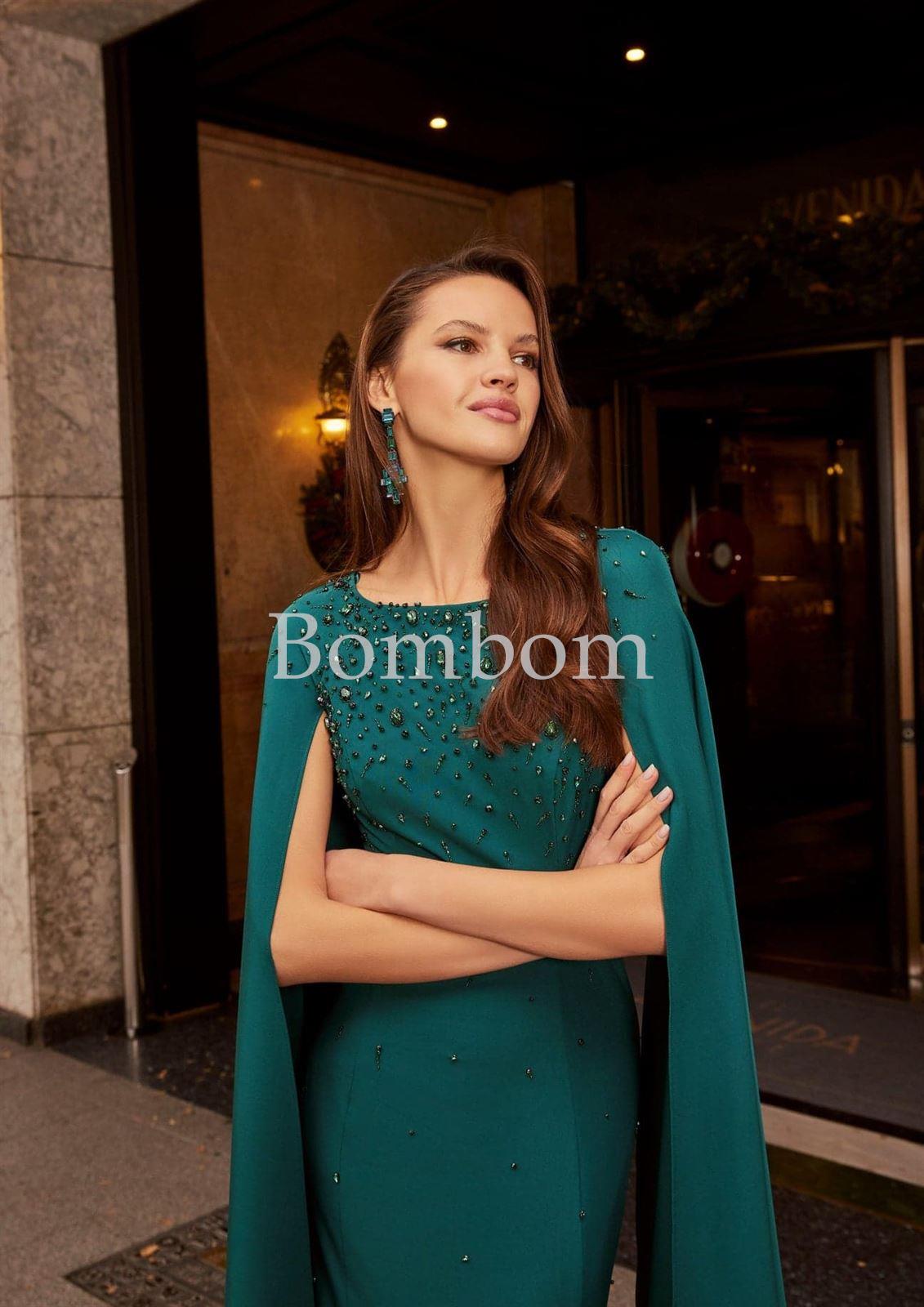 #Vestido largo madrina verde botella veni infantino 992509l - Imagen 1