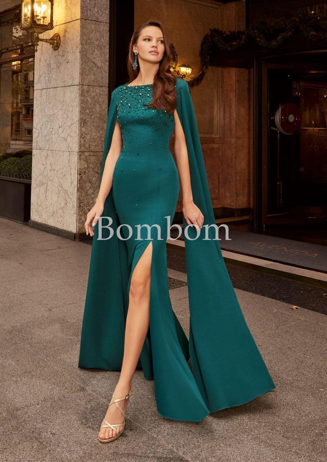 #Vestido largo madrina verde botella veni infantino 992509l - Imagen 2