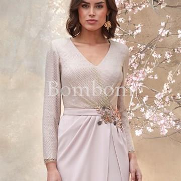 #Vestido largo novia de oro - Imagen 1
