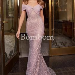 Vestido largo rosa palo fiesta # Vestido elegante fiesta - Imagen 2