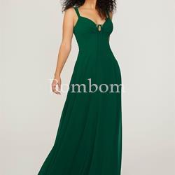 Vestido largo verde botella - Imagen 1
