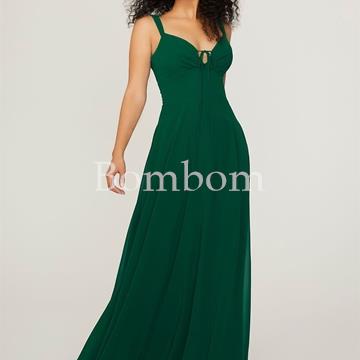 Vestido largo  verde botella - Imagen 1