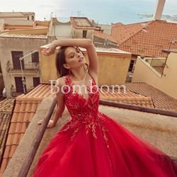 Vestido madrina Veni infantino rojo - Imagen 1