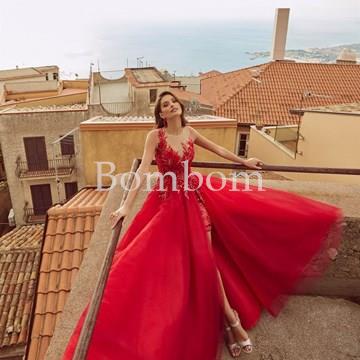 Vestido madrina Veni infantino rojo - Imagen 2