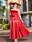#vestido midi rojo madrina - Imagen 1