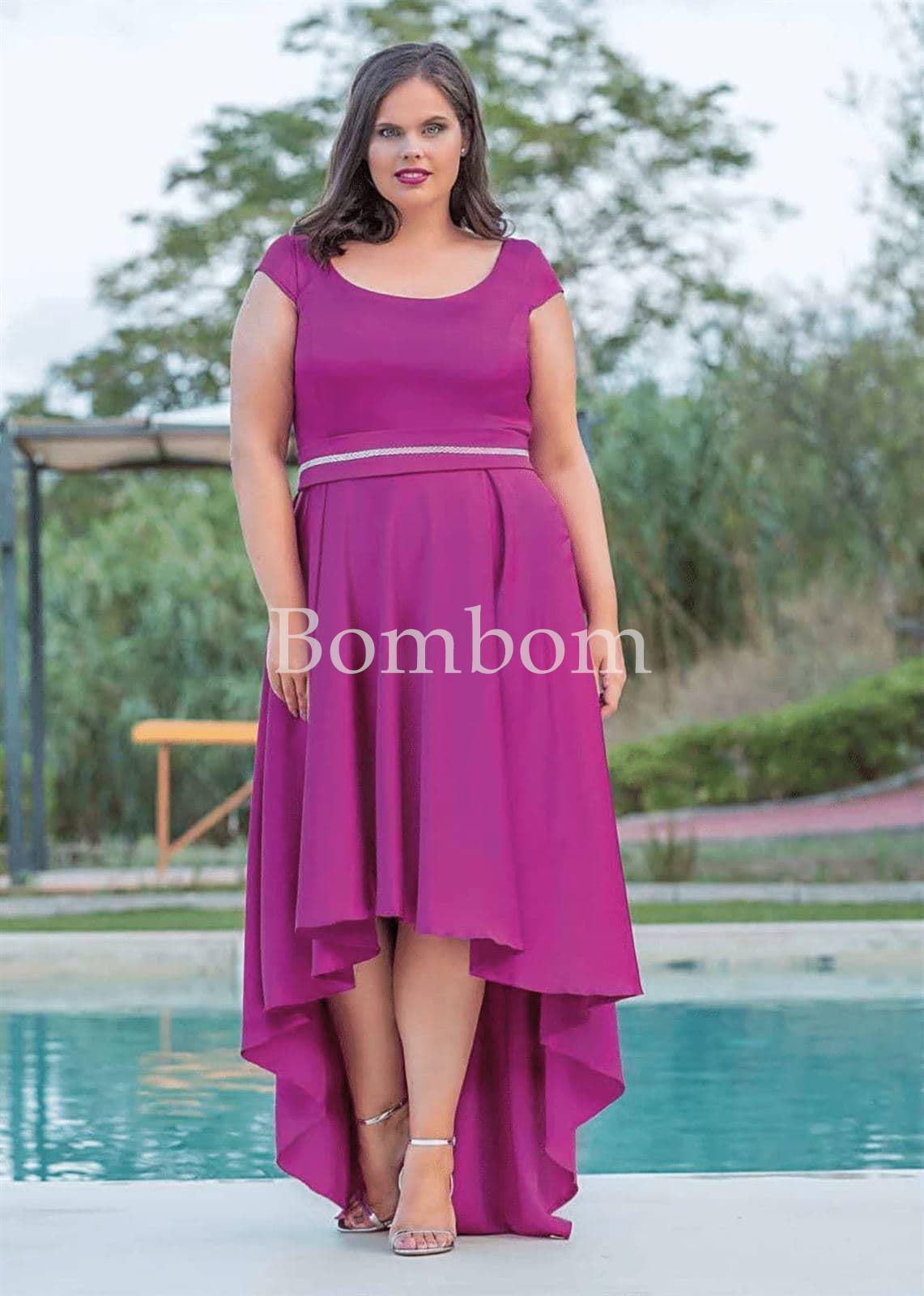 Vestido midi verde o fucsia #celestina - Imagen 1