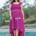 Vestido midi verde o fucsia #celestina - Imagen 1