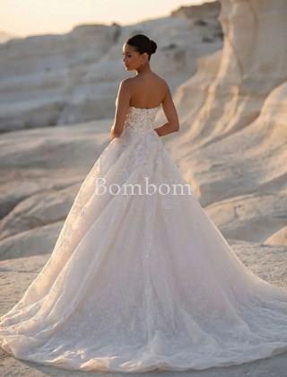 Vestido novia escote corazón blanco - Imagen 2
