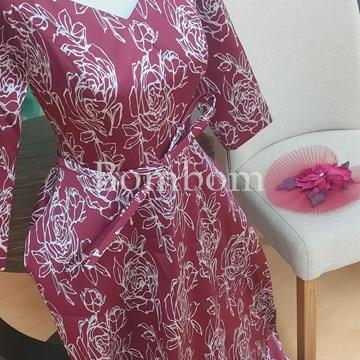 Vestido Veni Infantino burdeos estampado - Imagen 2