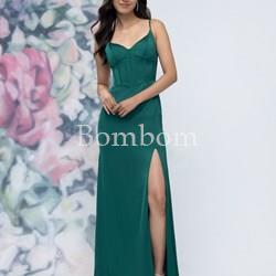 Vestido verde largo damas de honor - Imagen 1